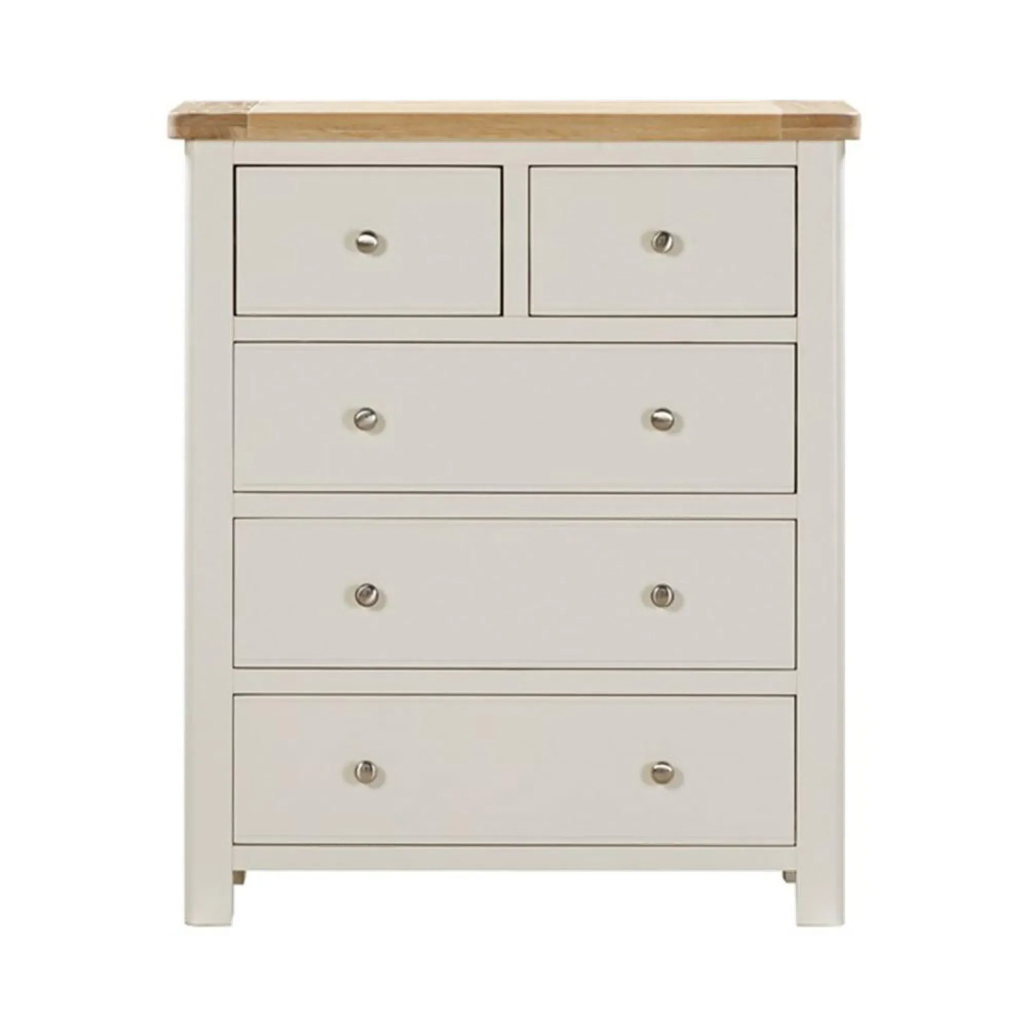 Hayley 2+3 Drawer Chest - White, Oak