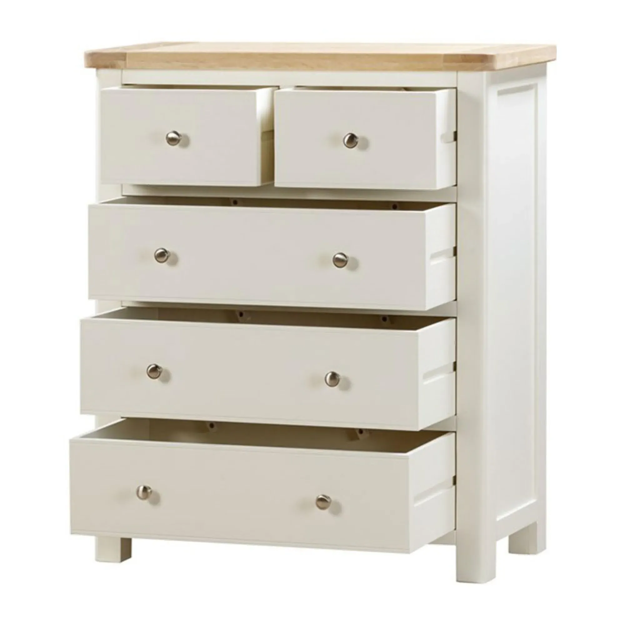Hayley 2+3 Drawer Chest - White, Oak