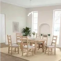 Hayley 4-6 Seater Extendable Dining Table - Oak