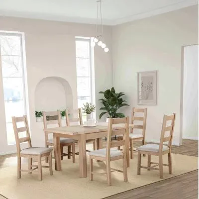 Hayley 4-6 Seater Extendable Dining Table - Oak