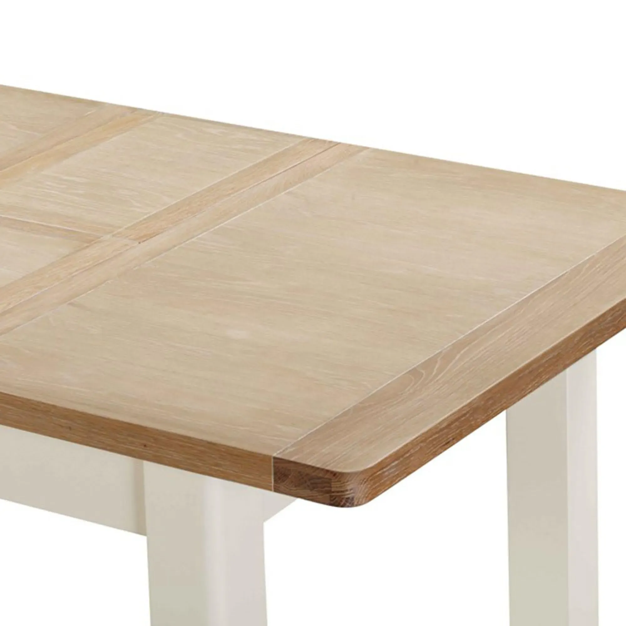 Hayley 4-6 Seater Extendable Dining Table - White, Oak