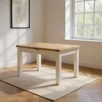 Hayley 4-6 Seater Extendable Dining Table - White, Oak