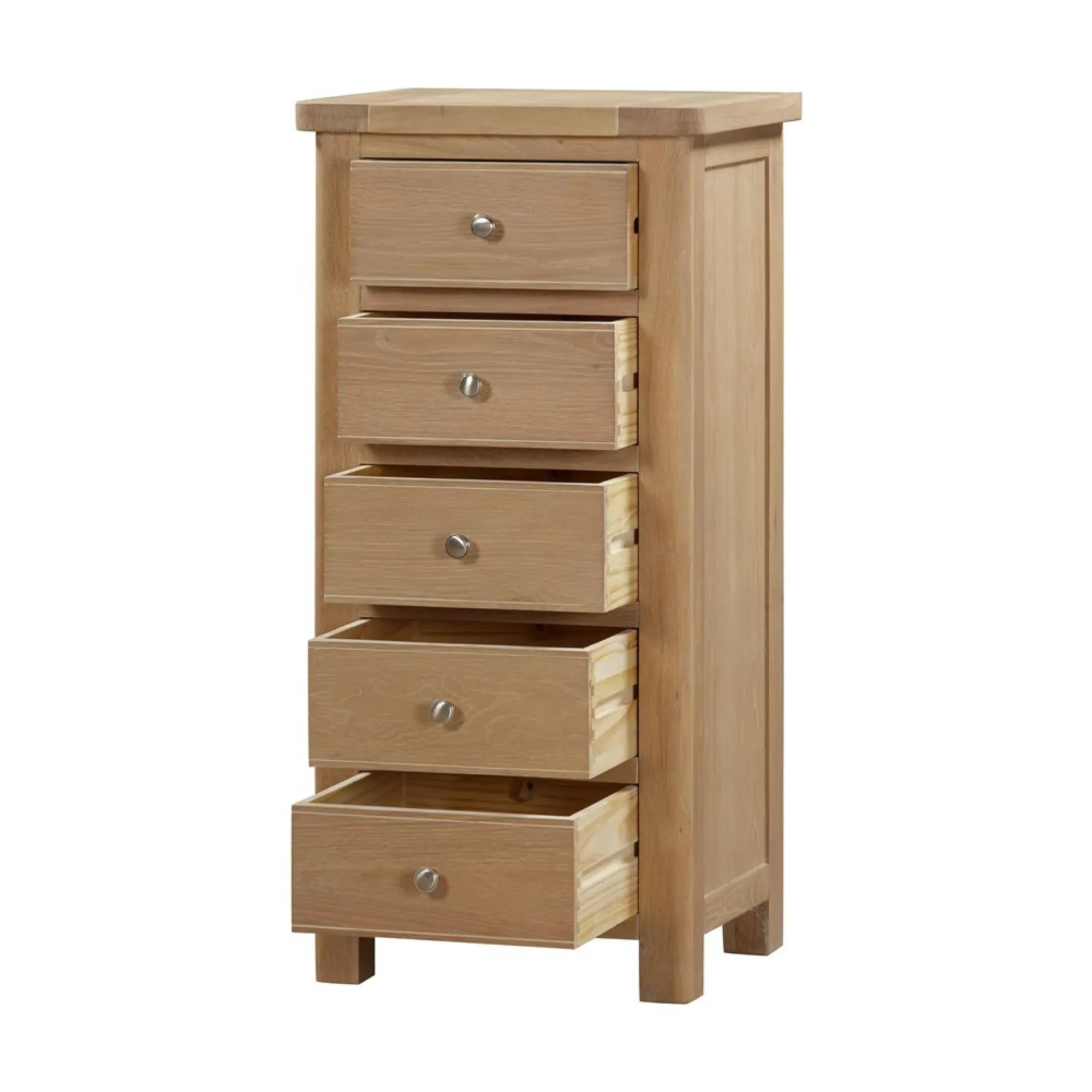 Hayley 5 Drawer Tall Chest - Oak