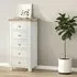 Hayley 5 Drawer Tall Chest - White, Oak