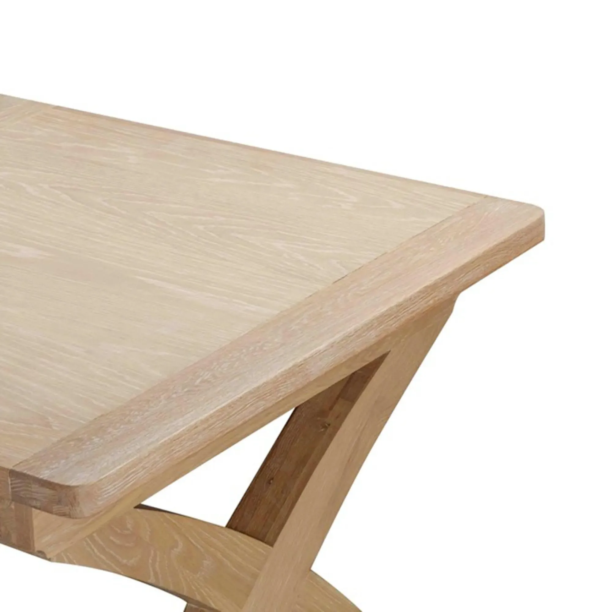 Hayley 6-10 Seater Extendable Dining Table with Cross Legs - Oak