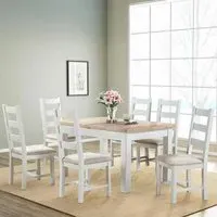 Hayley 6-8 Seater Extendable Dining Table - White, Oak