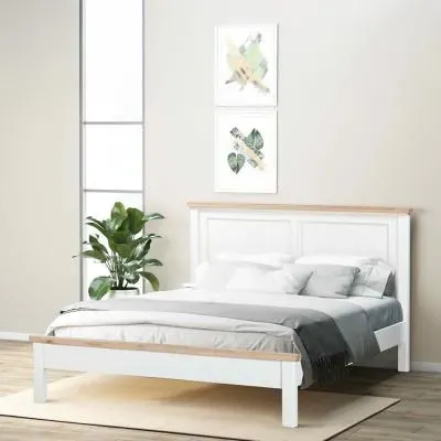 Hayley Bed Frame - White, Oak image
