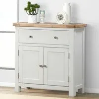 Hayley Compact Sideboard - White, Oak