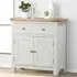 Hayley Compact Sideboard - White, Oak