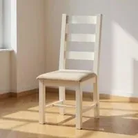 Hayley Ladder Back Dining Chair - White, Oak