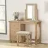 Hayley Oak 3 Drawer Dressing Set - Lacquered