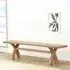 Hayley Oak Dining Bench with Cross Legs - Lacquered