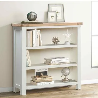 Hayley Small Bookcase - White, Oak image