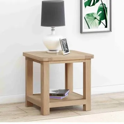 Hayley Square End Table - Oak