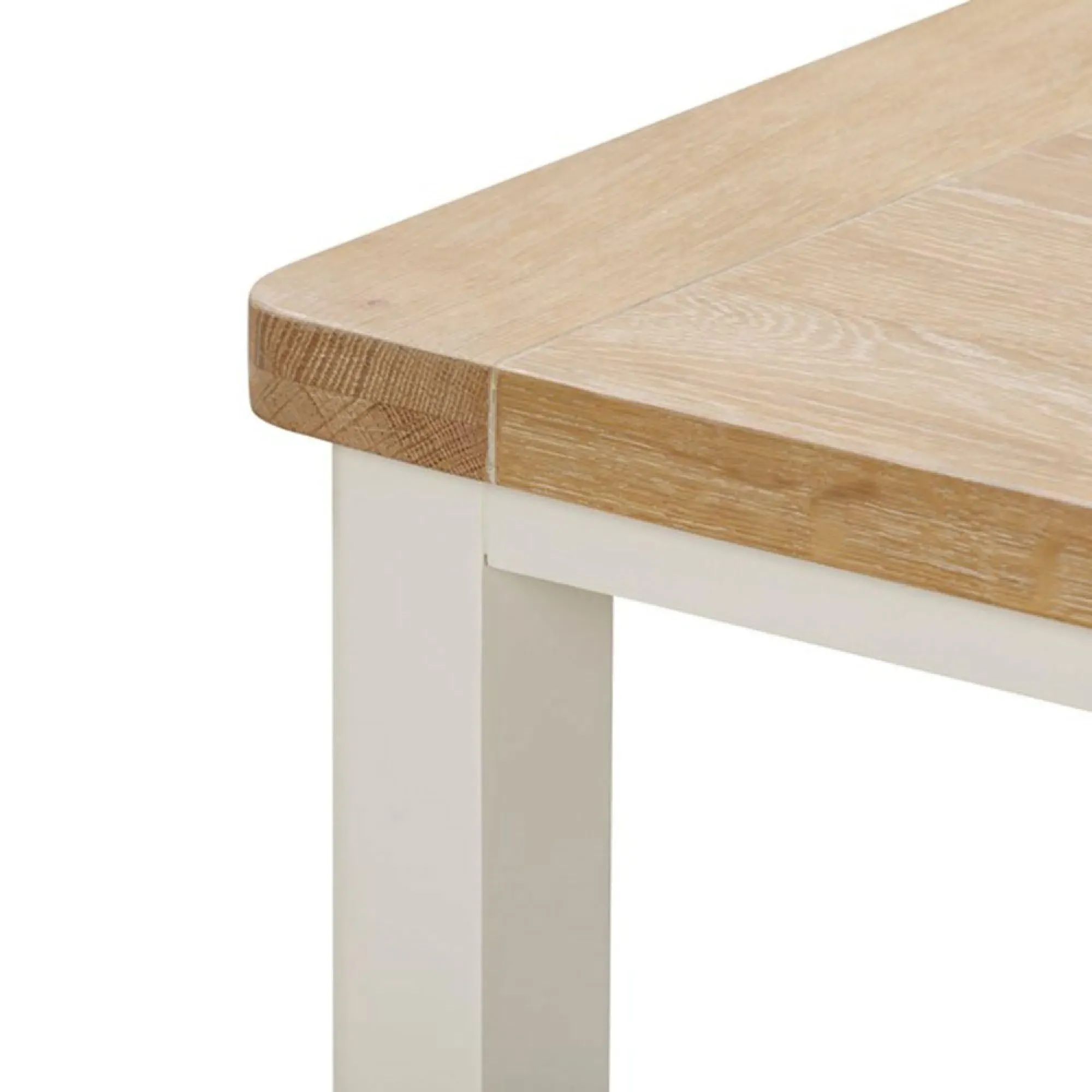 Hayley Square End Table - White, Oak