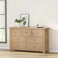 Hayley Wide Chest of Drawers - Oak