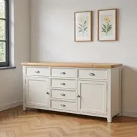 Janelle 2 Door Extra Large Sideboard - Grey, Oak