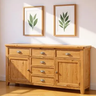 Janelle 2 Door Extra Large Sideboard - Oak