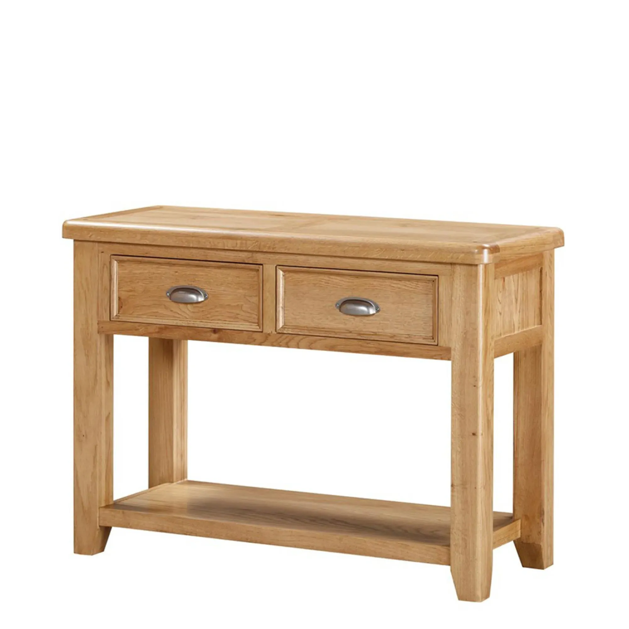 Janelle 2 Drawer Console Table - Rustic Oak