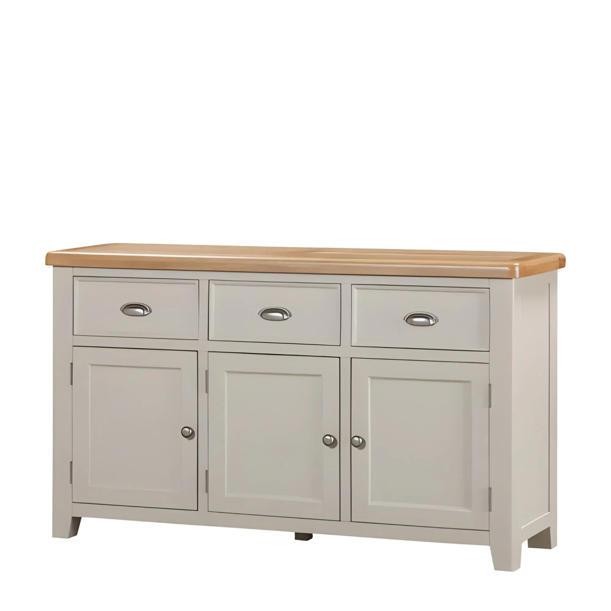 Janelle 3 Door Medium Sideboard - Grey, Oak