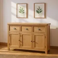 Janelle 3 Door Medium Sideboard - Oak