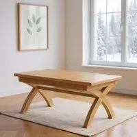 Janelle 6-10 Seater Extending Dining Table with Cross Legs - Oak