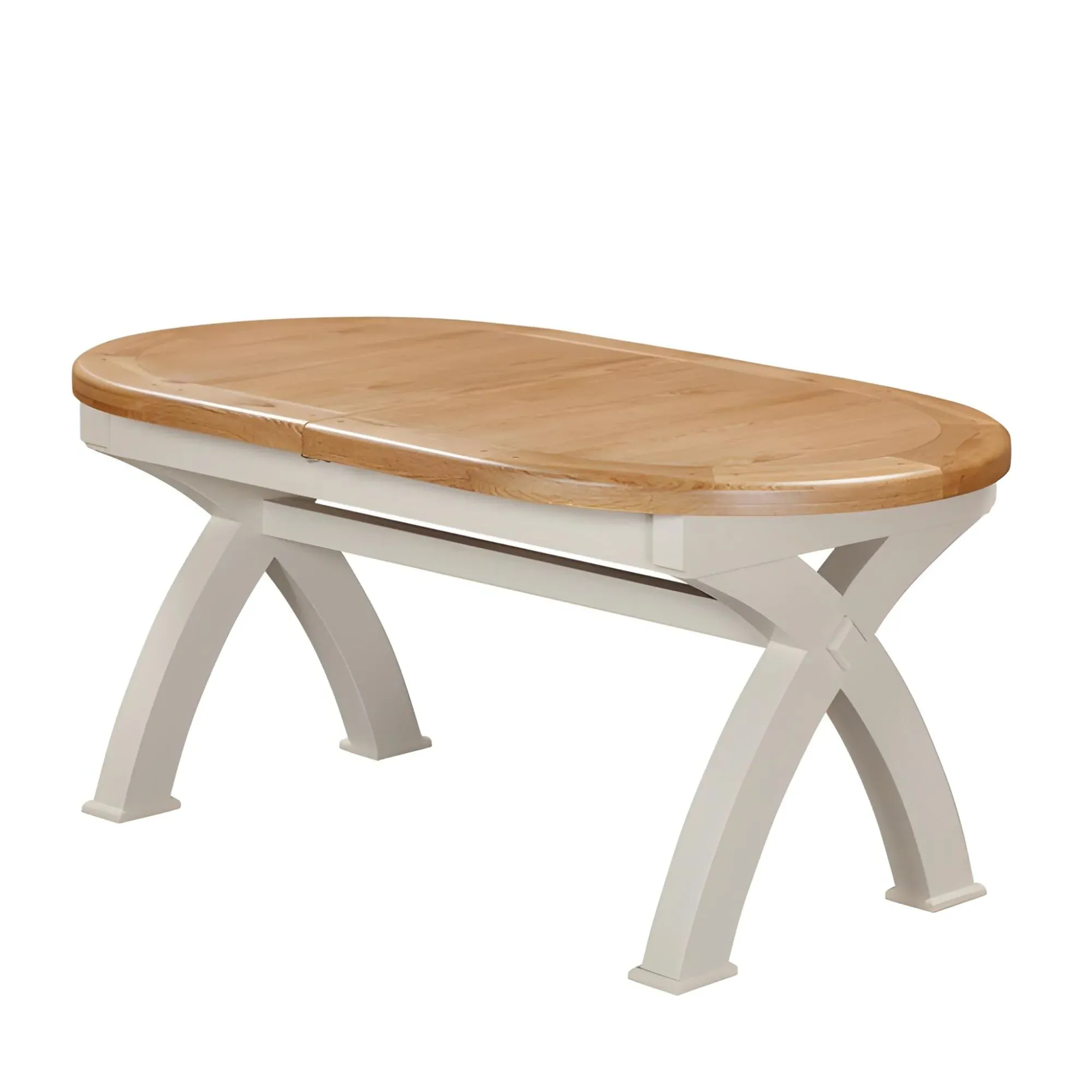 Janelle 6-10 Seater Oval Extending Dining Table - Grey, Oak