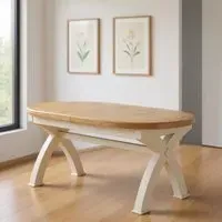 Janelle 6-10 Seater Oval Extending Dining Table - Grey, Oak