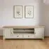 Janelle Extra Large TV Unit with Storage - Grey, Oak