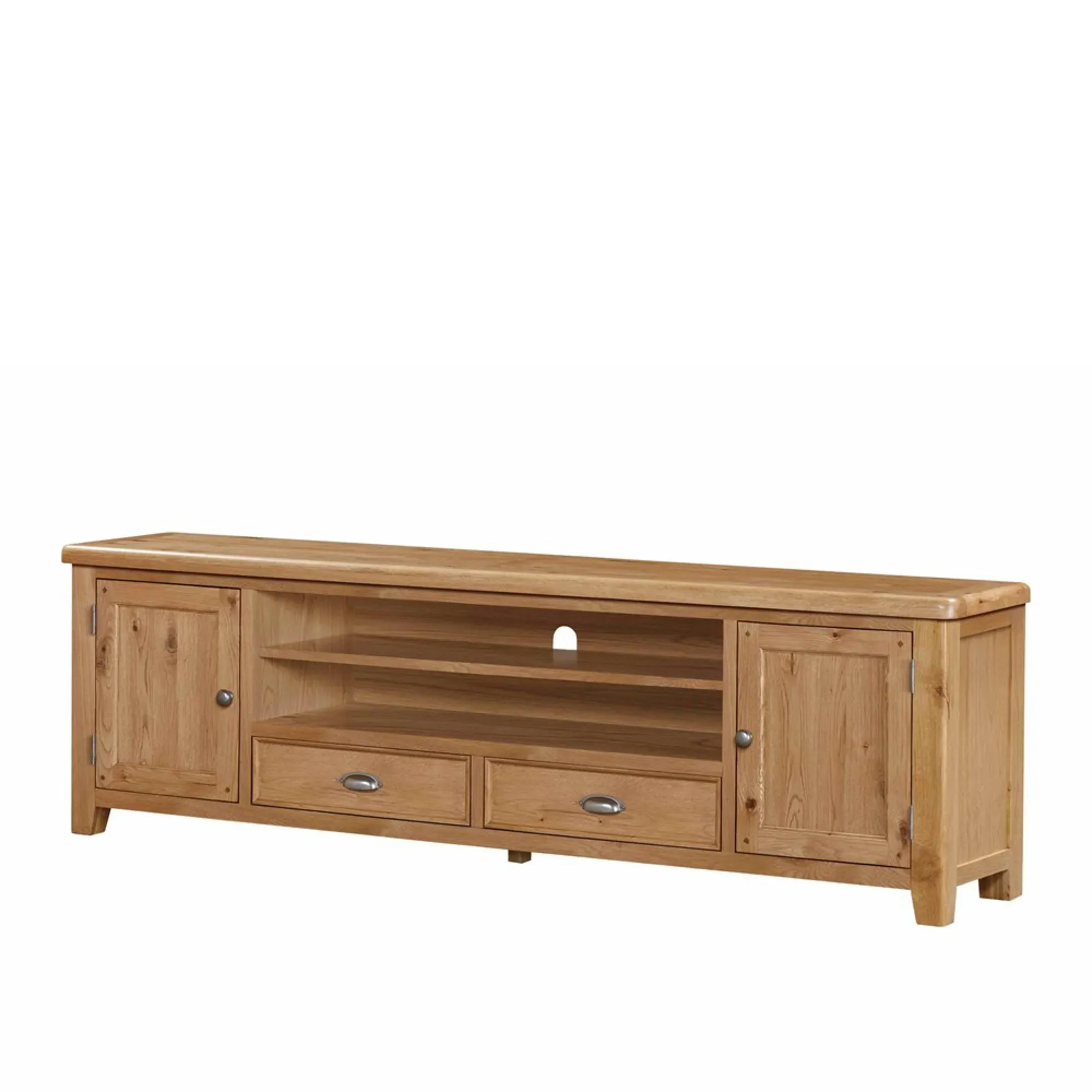 Janelle Extra Large TV Unit with Storage - Rustic Oak