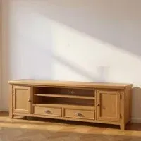 Janelle Extra Large TV Unit with Storage - Rustic Oak