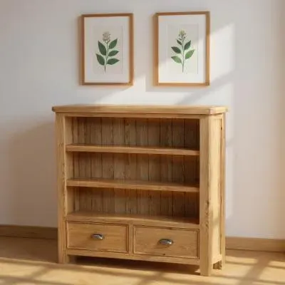 Janelle Low Bookcase - Oak