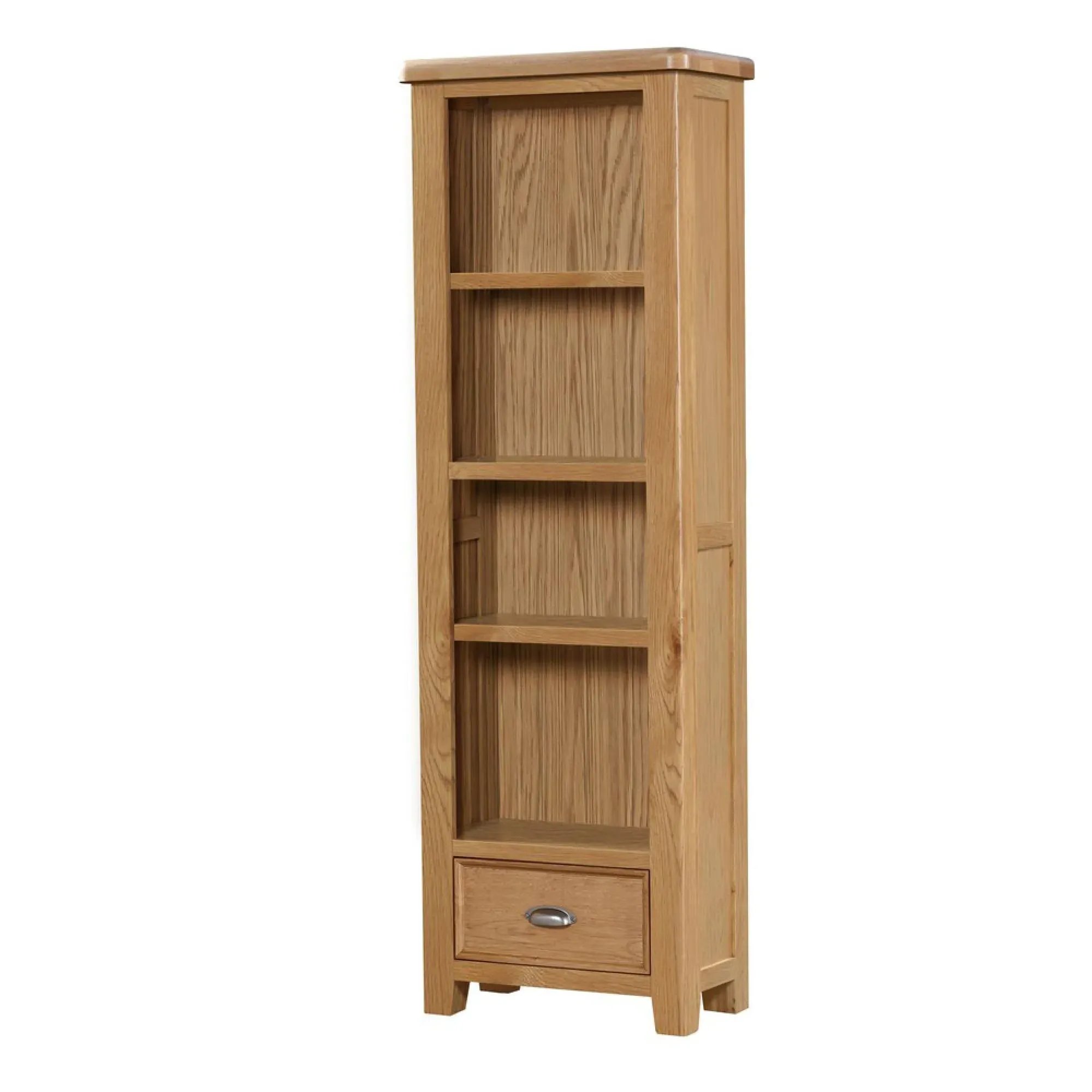 Janelle Narrow Bookcase - Rustic Oak