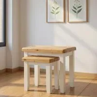 Janelle Nest of 2 Tables - Grey, Oak