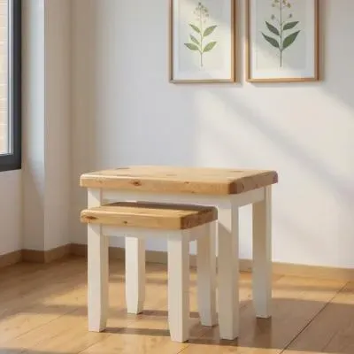 Janelle Nest of 2 Tables - Grey, Oak image