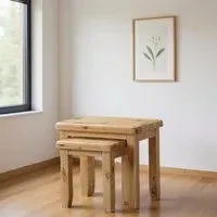 Janelle Nest of 2 Tables - Rustic Oak