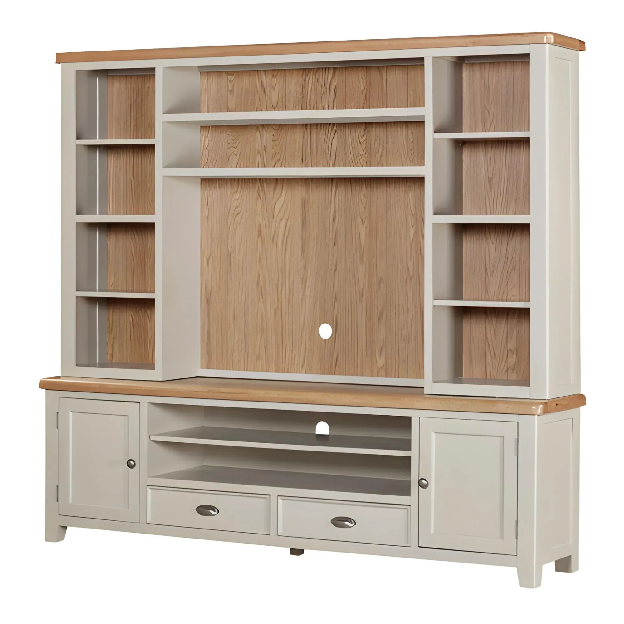 Janelle TV Unit with Bookcase - Grey