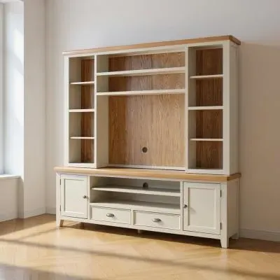 Janelle TV Unit with Bookcase - Grey image