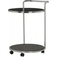 Ackley Drinks Trolley - Black, Glass