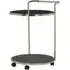 Ackley Drinks Trolley - Black, Glass