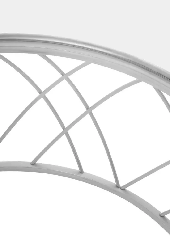 Ackley Round Coffee Table with Chrome Base - Clear Glass