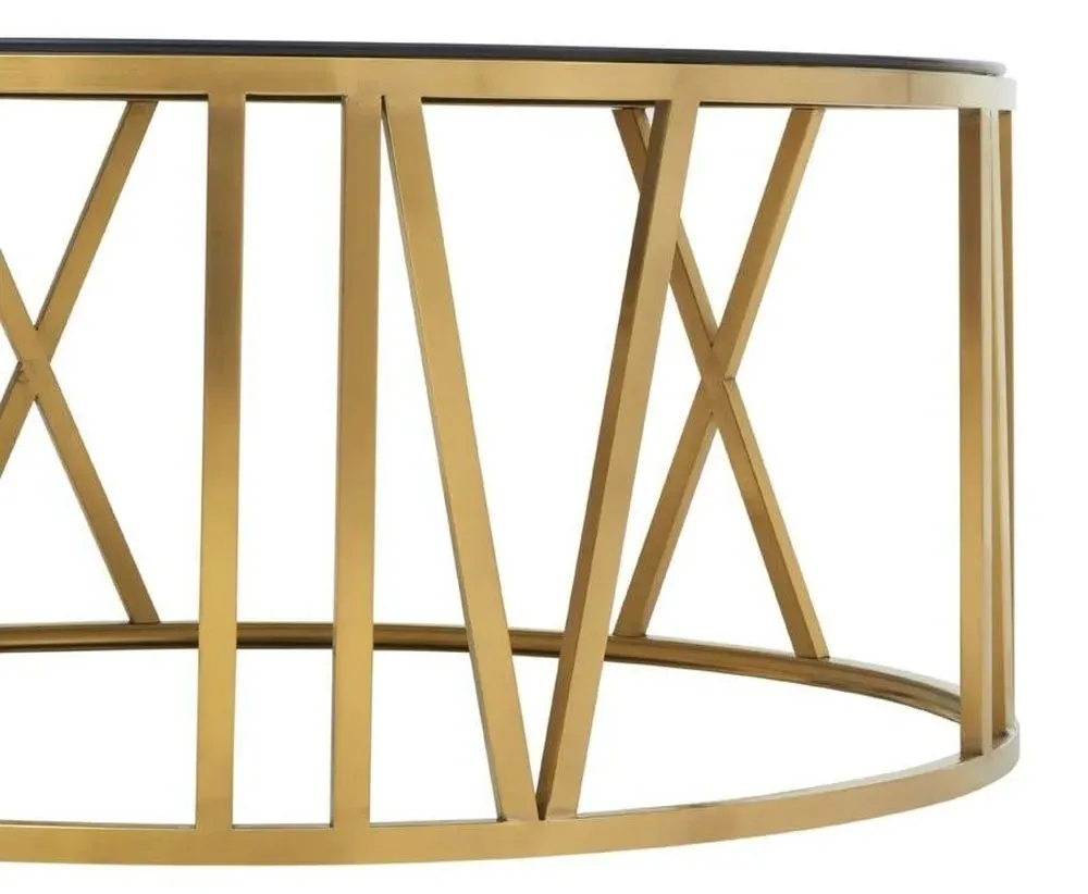 Alana Round Coffee Table - Black, Glass