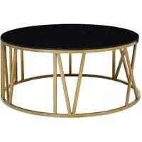 Alana Round Coffee Table - Black, Glass