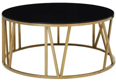 Alana Round Coffee Table - Black, Glass