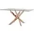 Allure 6 Seater Dining Table - Rose Gold, Glass