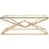 Allure Coffee Table with Corseted Base - Rose Gold, Glass
