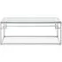Allure Coffee Table with Spike Base - Silver, Glass