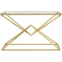Allure Console Table - Gold, Glass