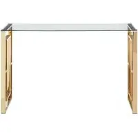 Allure Console Table - Gold, Glass