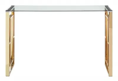 Allure Console Table - Gold, Glass